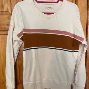 Madewell beige stripe crew